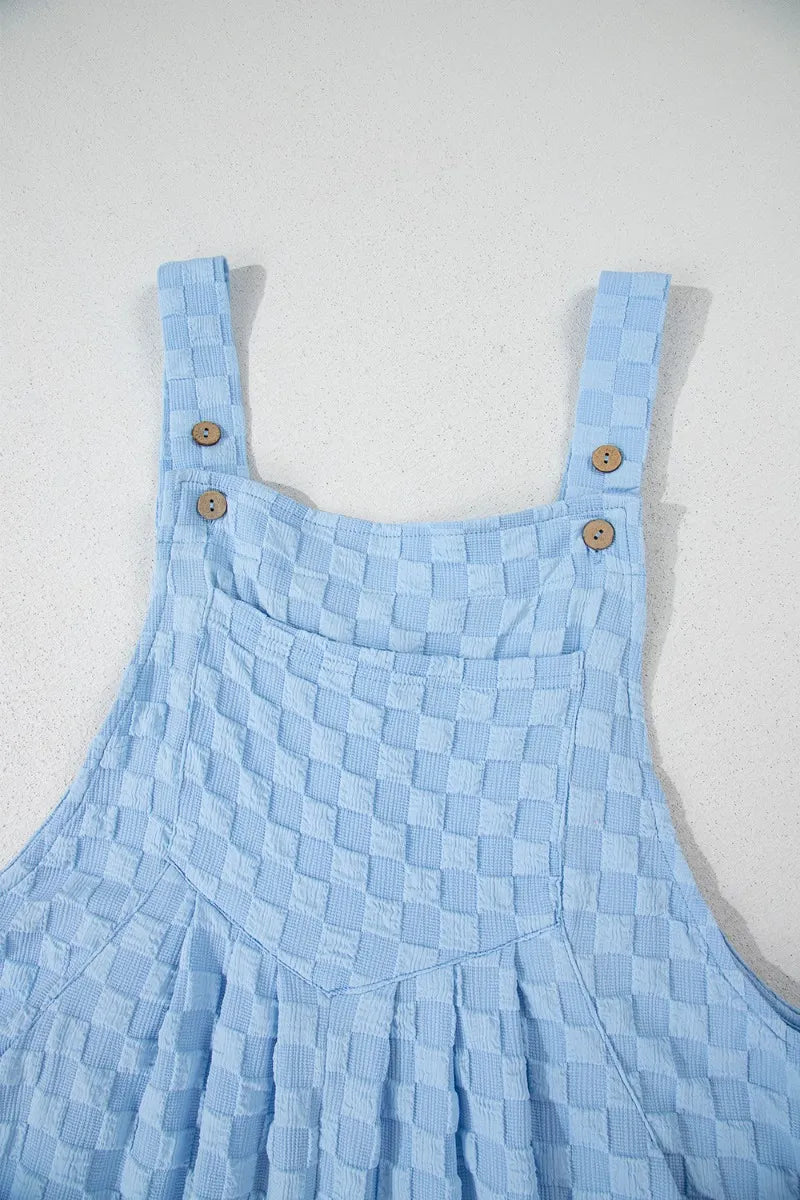 Checkered Pocketed Wide Leg Overalls - Premium Jumpsuit from Trendsi - Just $24.70! Shop now at Craftklart.store