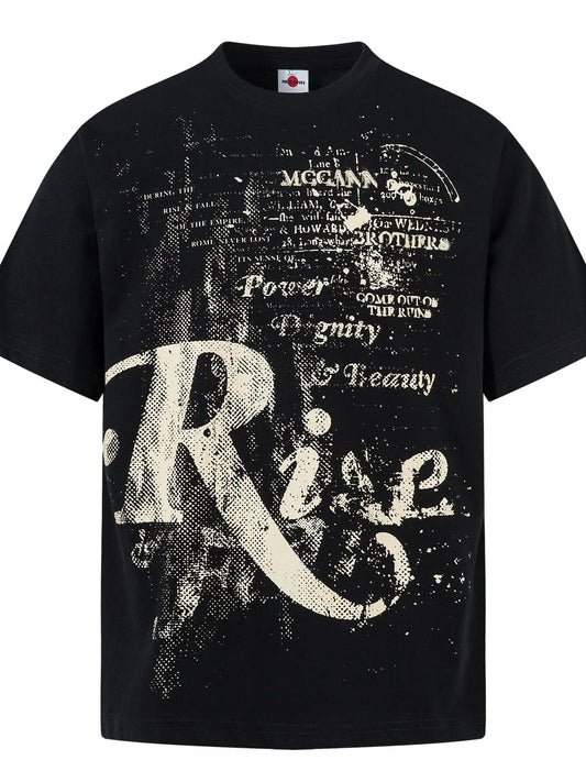 Men's Letter Graphic Short Sleeve T-Shirt - Premium T-Shirt from Trendsi - Just $33.38! Shop now at Craftklart.store