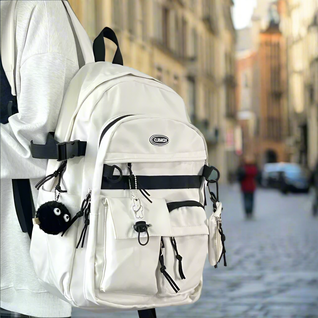 Korean Retro Workwear Large Capacity Dual Shoulder Bag