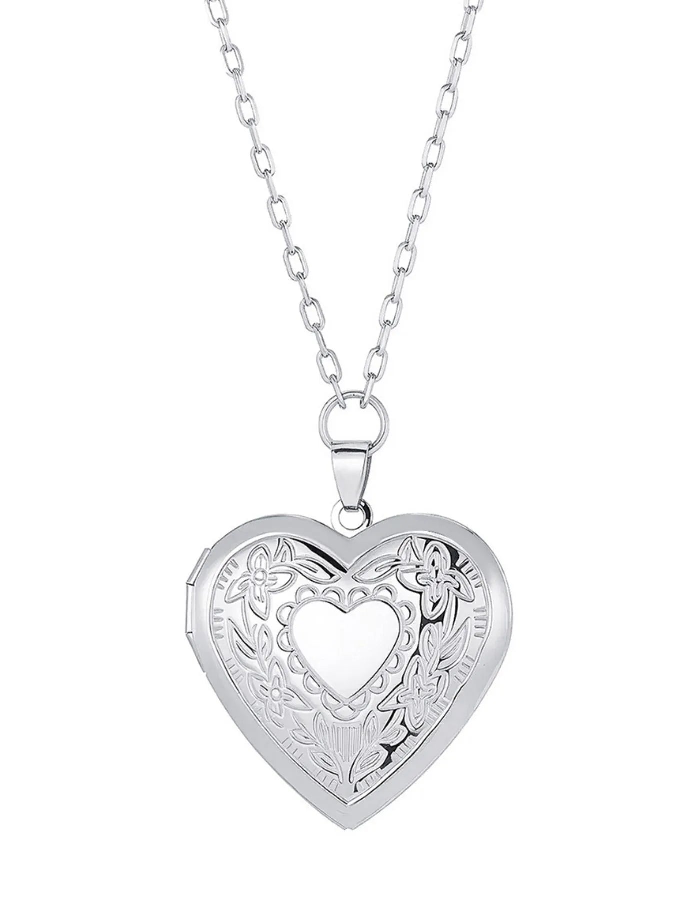 Stainless Steel Heart Locket Pendant Necklace - Premium  from Trendsi - Just $6.69! Shop now at Craftklart.store