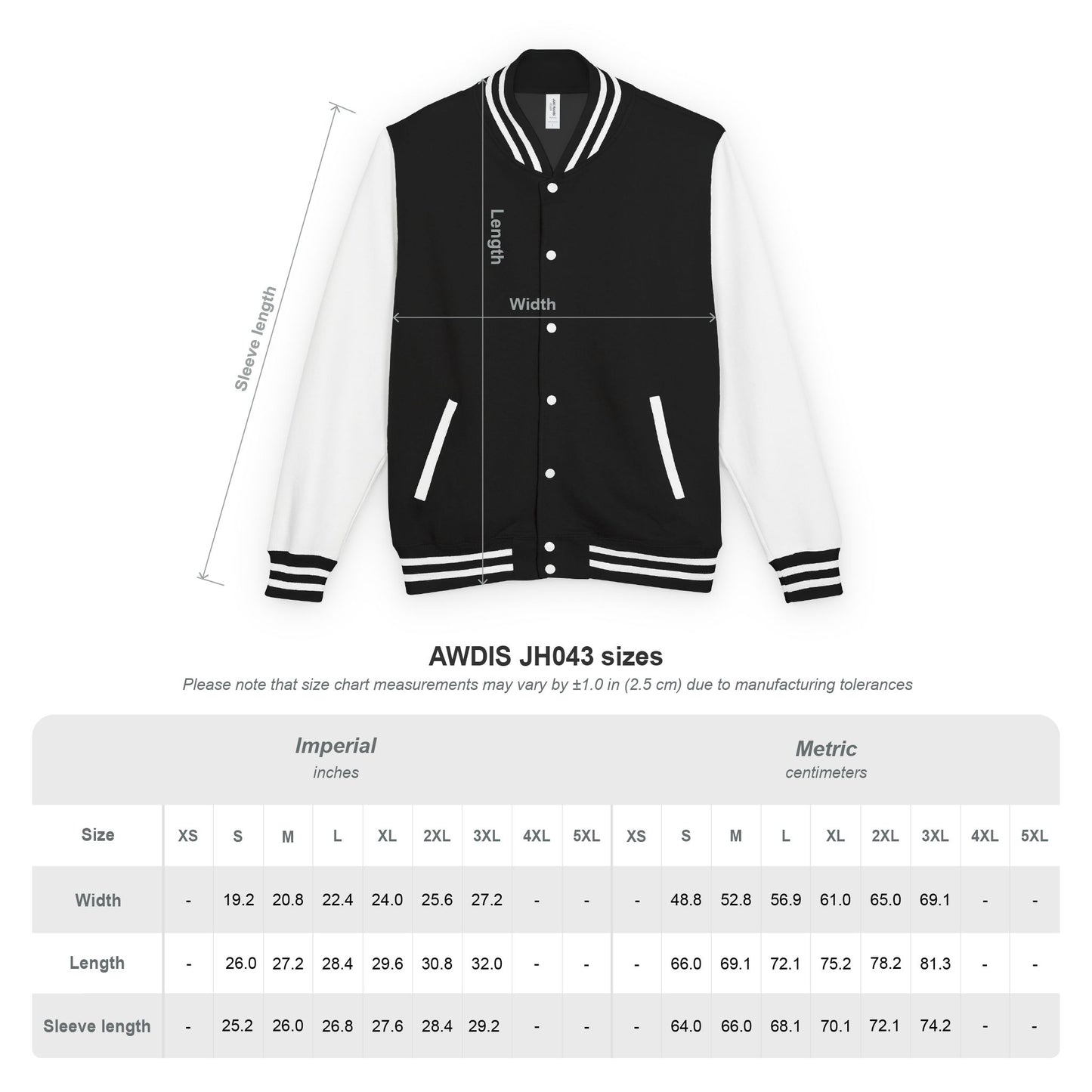 Craftklart UK Underground varsity jacket by Printify featuring retro letterman style and streetwear design, shown on a model.