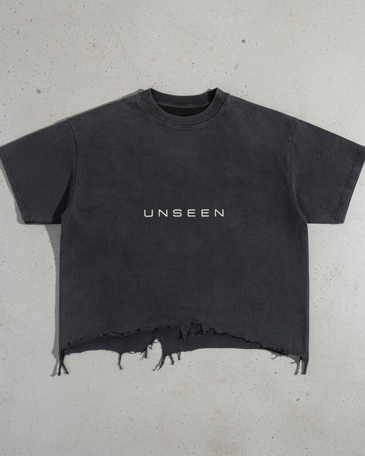 Washed Boxy Tee — Frayed Raw Hem
