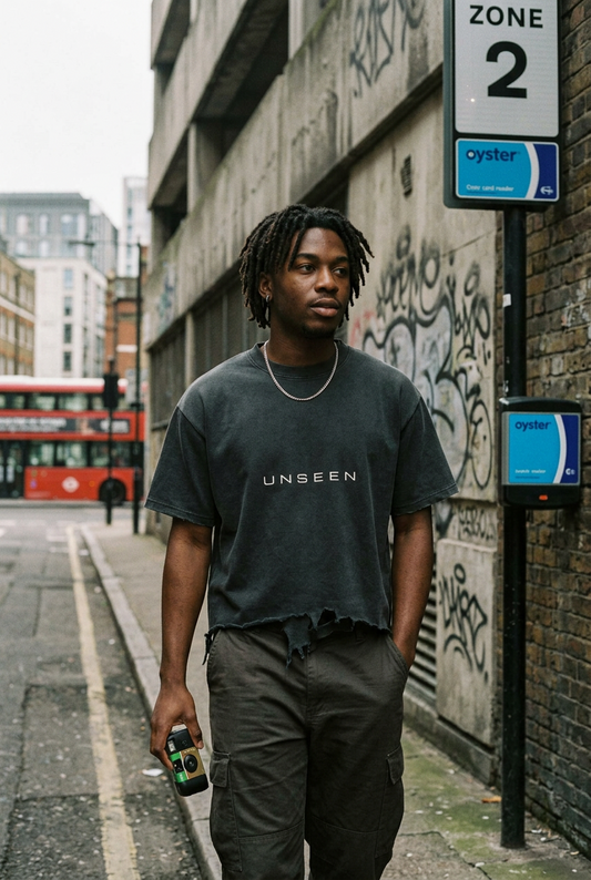 Washed Boxy Tee — Frayed Raw Hem