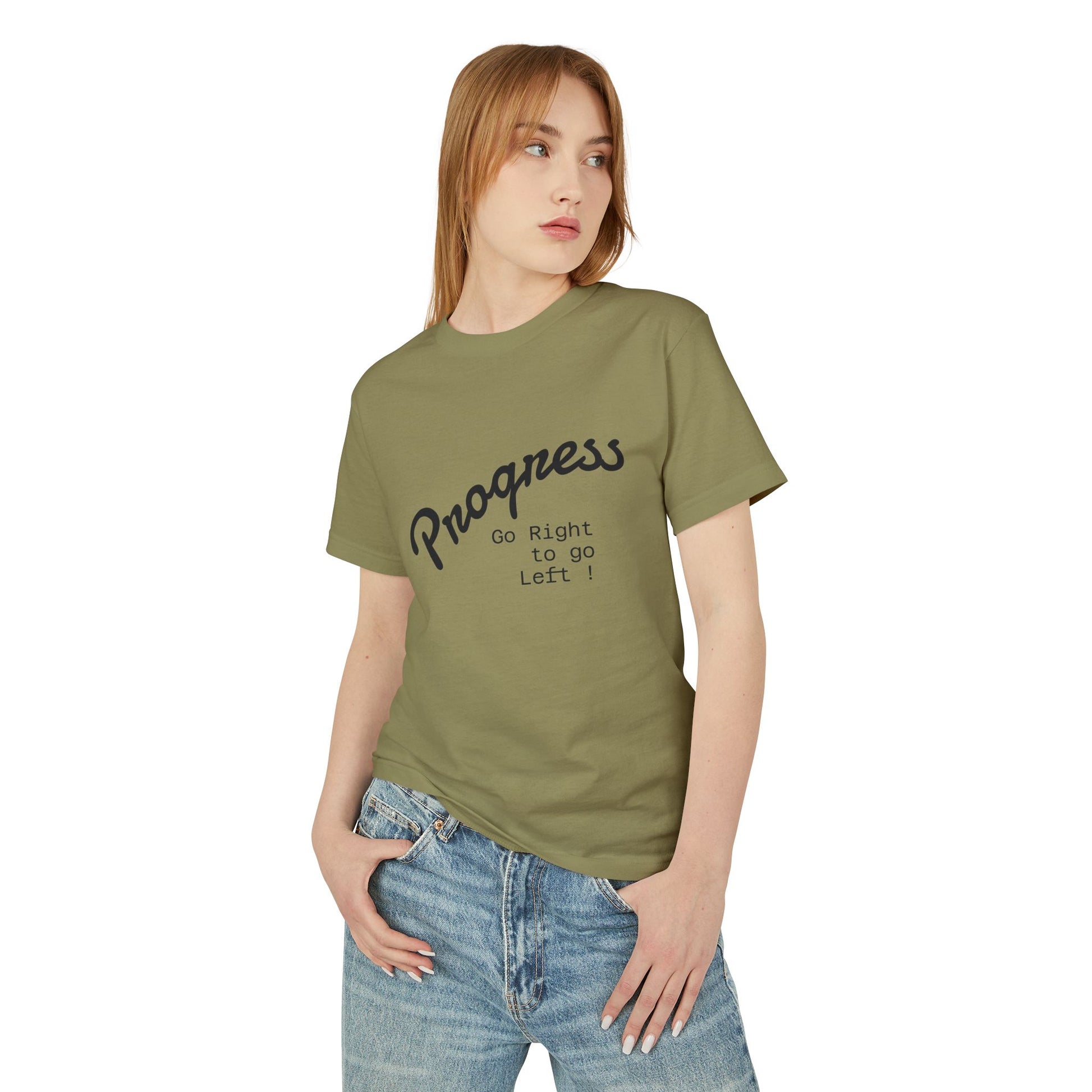 Funny Progress Tee - Unisex Heavyweight Cotton Shirt for Positive Vibes - Premium T-Shirt from Printify - Just $28! Shop now at Craftklart.store