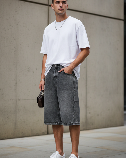 Men's Vintage Wash Denim Jeans — Loose Fit