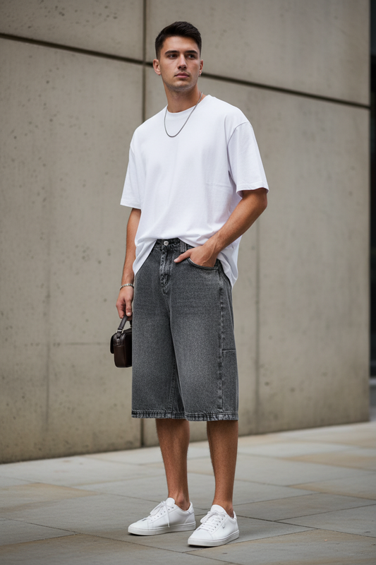 Men's Vintage Wash Denim Jeans — Loose Fit