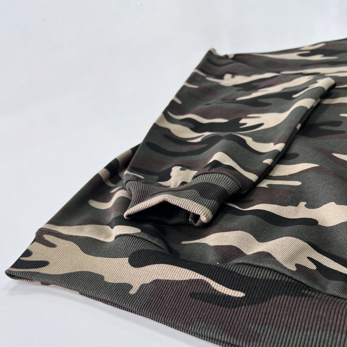 Camo Heavyweight Crewneck — 420GSM Oversized Sweatshirt