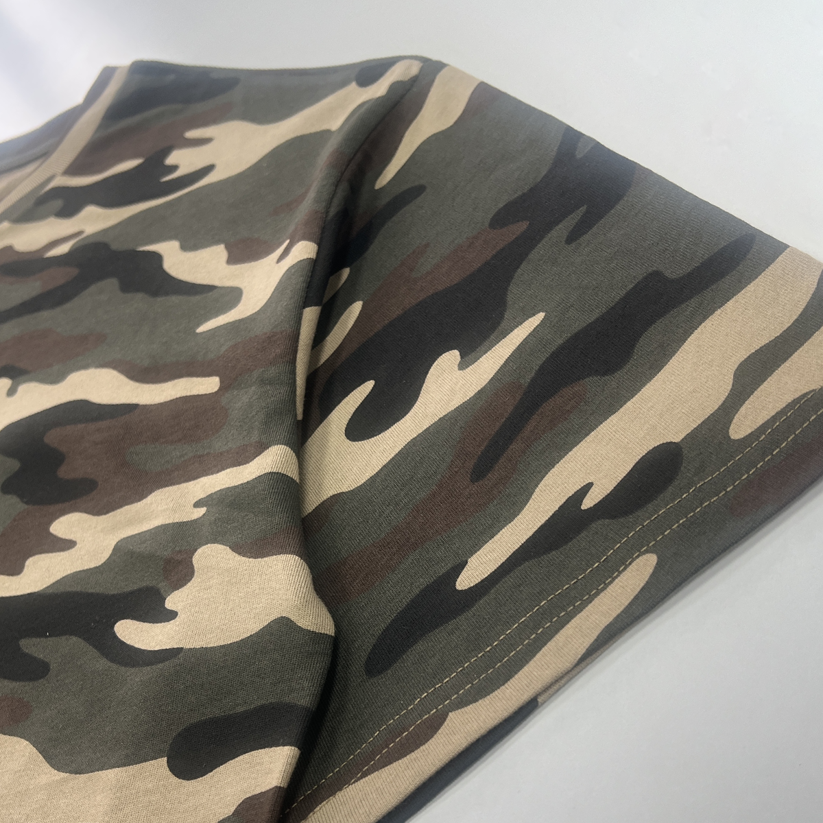 Heavyweight Boxy Cropped Camo Tee — 270GSM