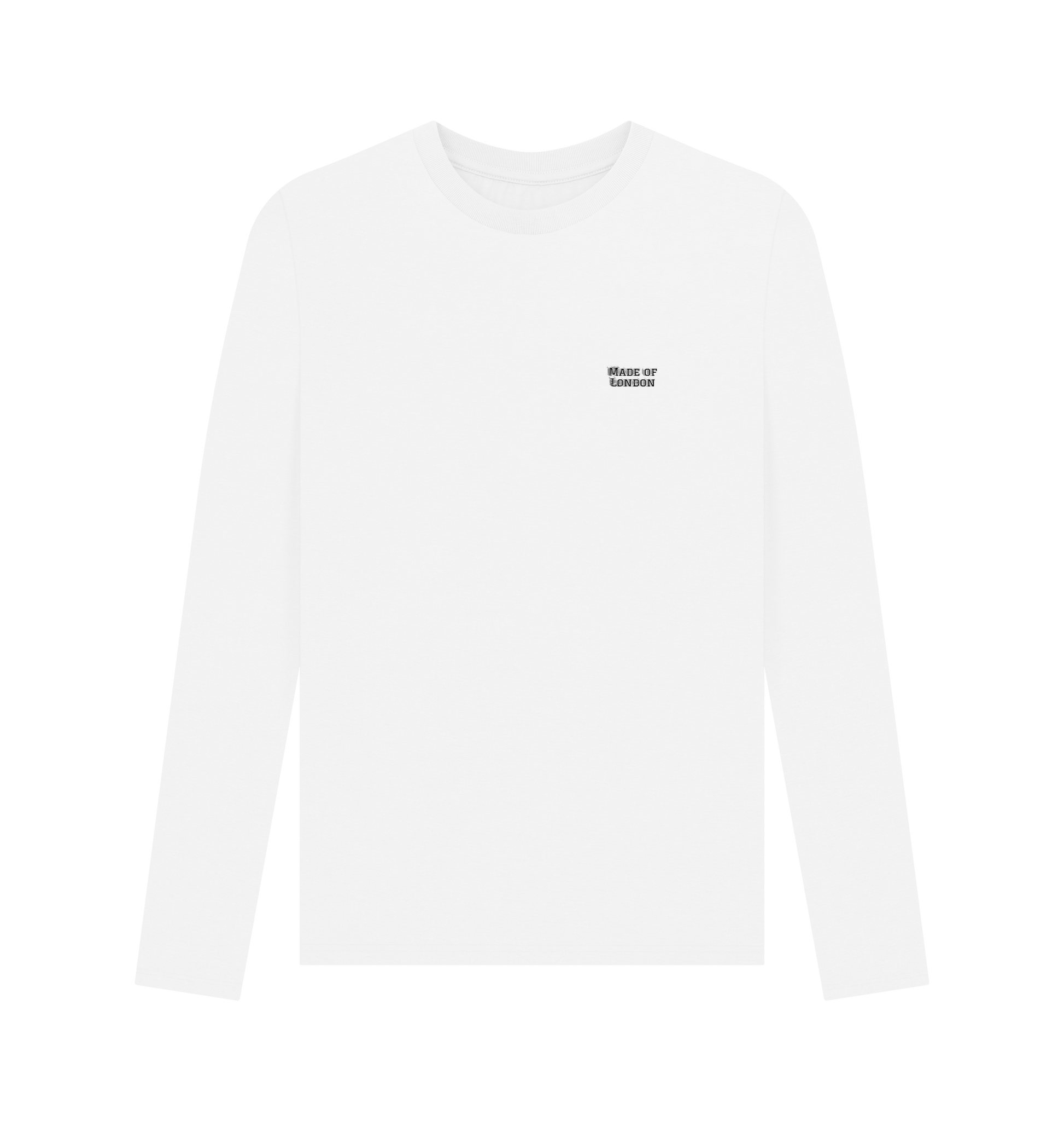 CKL London Made Long Sleeve Organic Cotton Top, soft beige long sleeve shirt with a simple crew neck and relaxed fit.