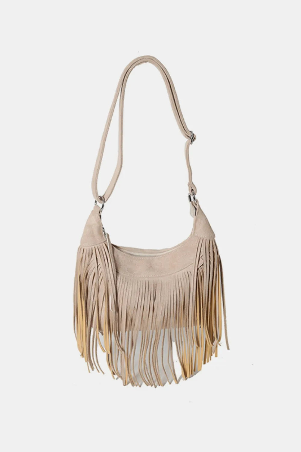 Suede Fringe Adjustable Strap Shoulder Bag - Premium Crossbody Bag from Trendsi - Just $21.74! Shop now at Craftklart.store