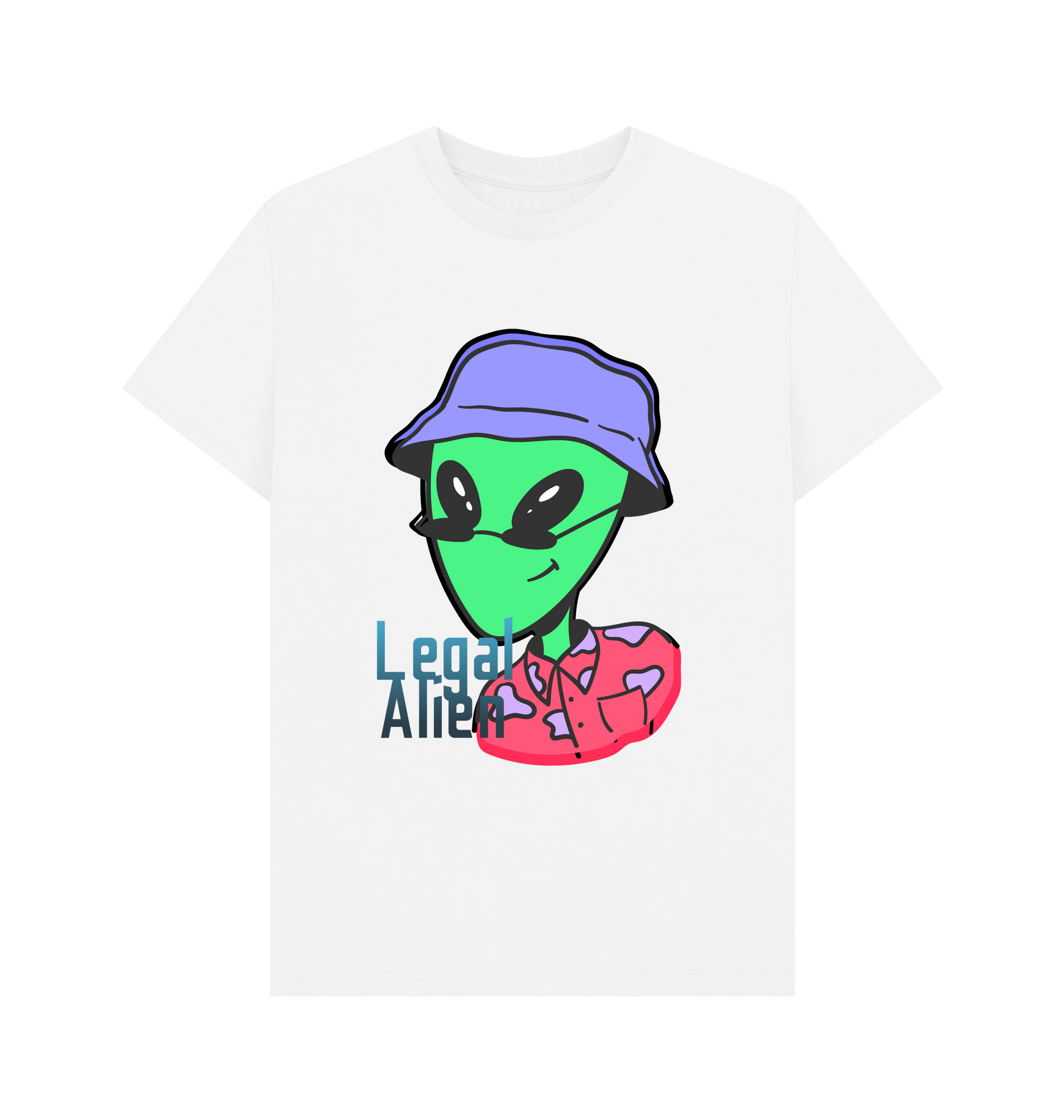 White Printed T-shirt Front