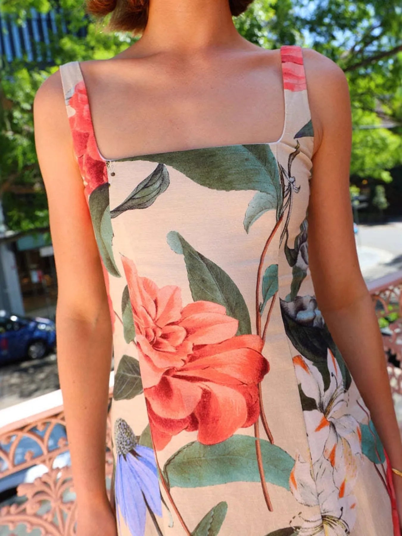 Floral Print Square Neck Maxi Dress - Premium Dress from Trendsi - Just $29.45! Shop now at Craftklart.store