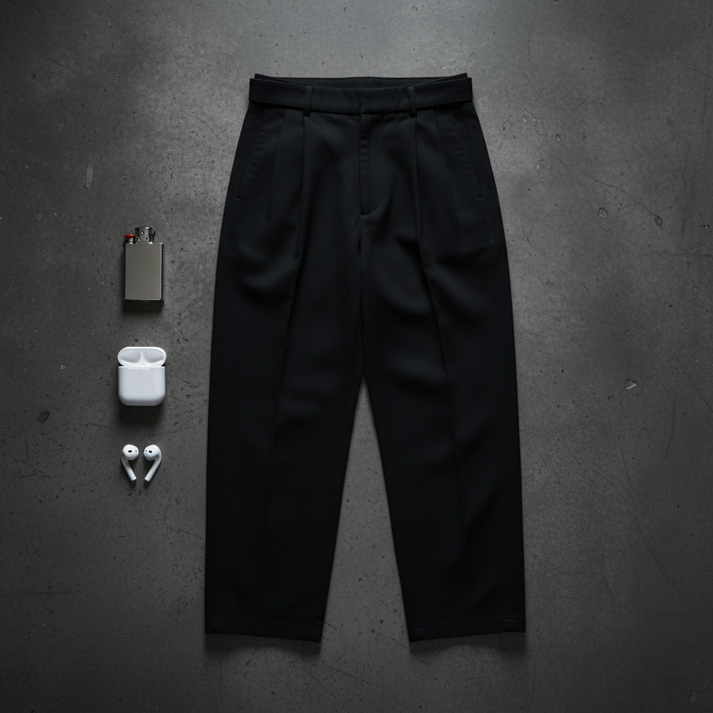 Belted Barrel-Leg Chino Trousers — Women’s Loose Fit