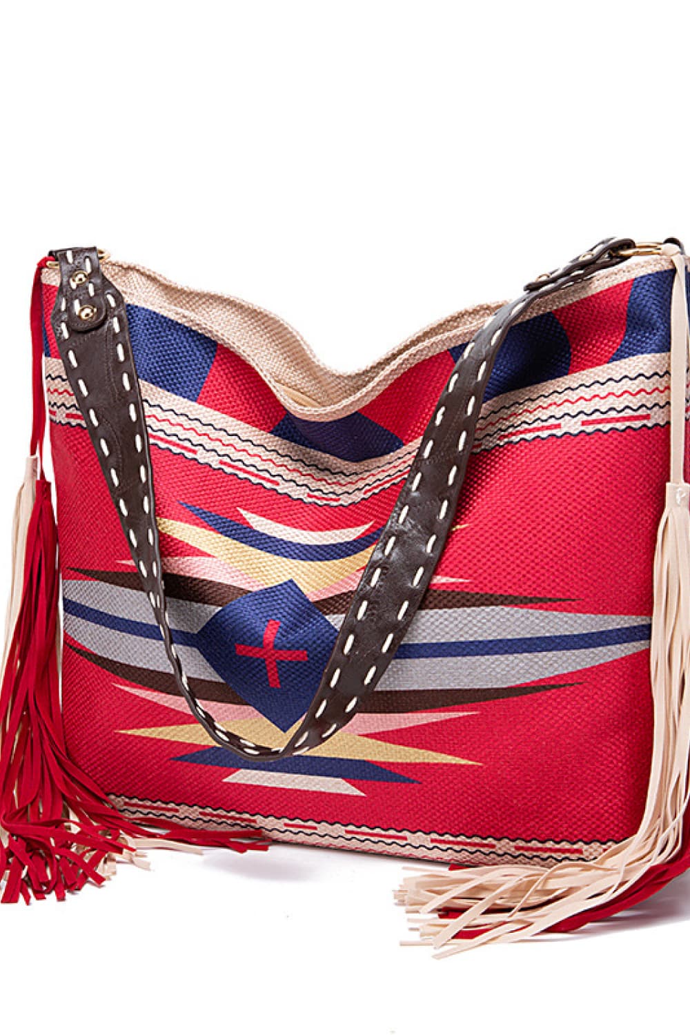 Geometric Canvas Tote Bag - Premium Crossbody Bag from Trendsi - Just $29.75! Shop now at Craftklart.store