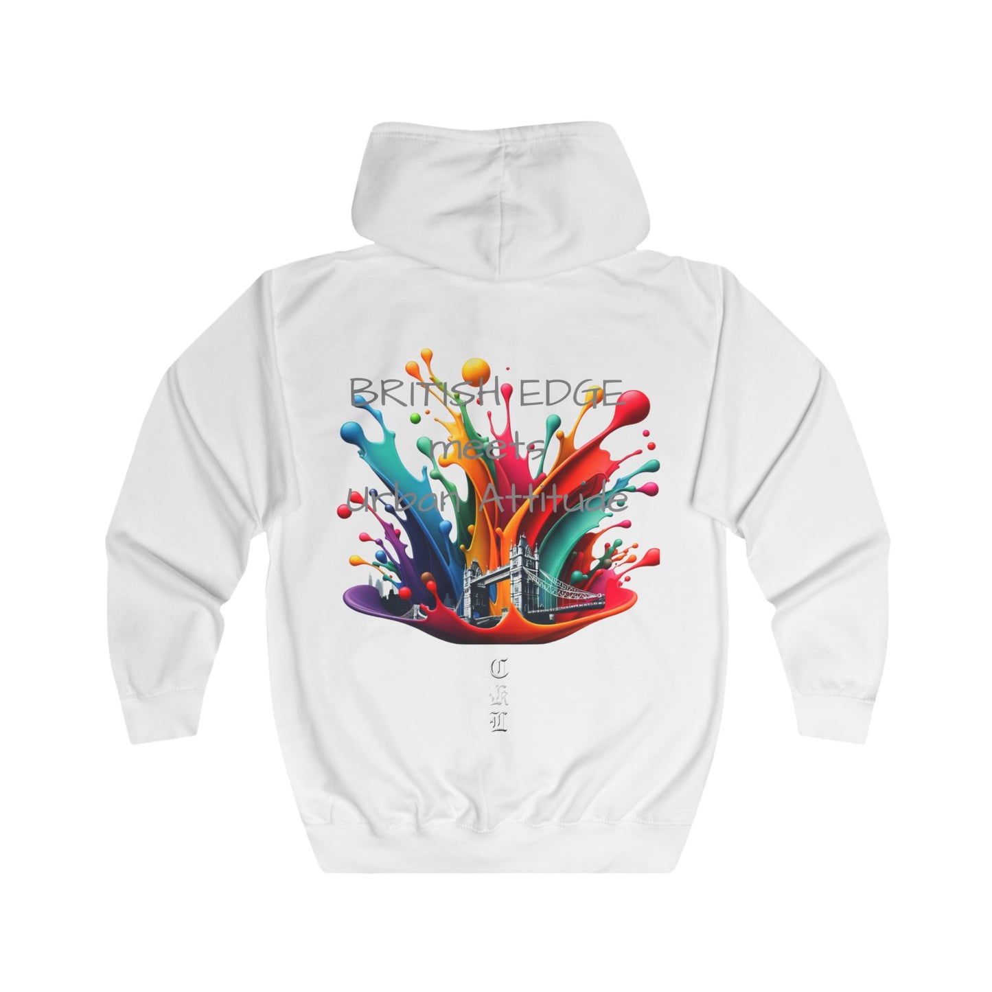 London Splash Full Zip Hoodie - Premium Hoodie from Printify - Just $38.85! Shop now at Craftklart.store