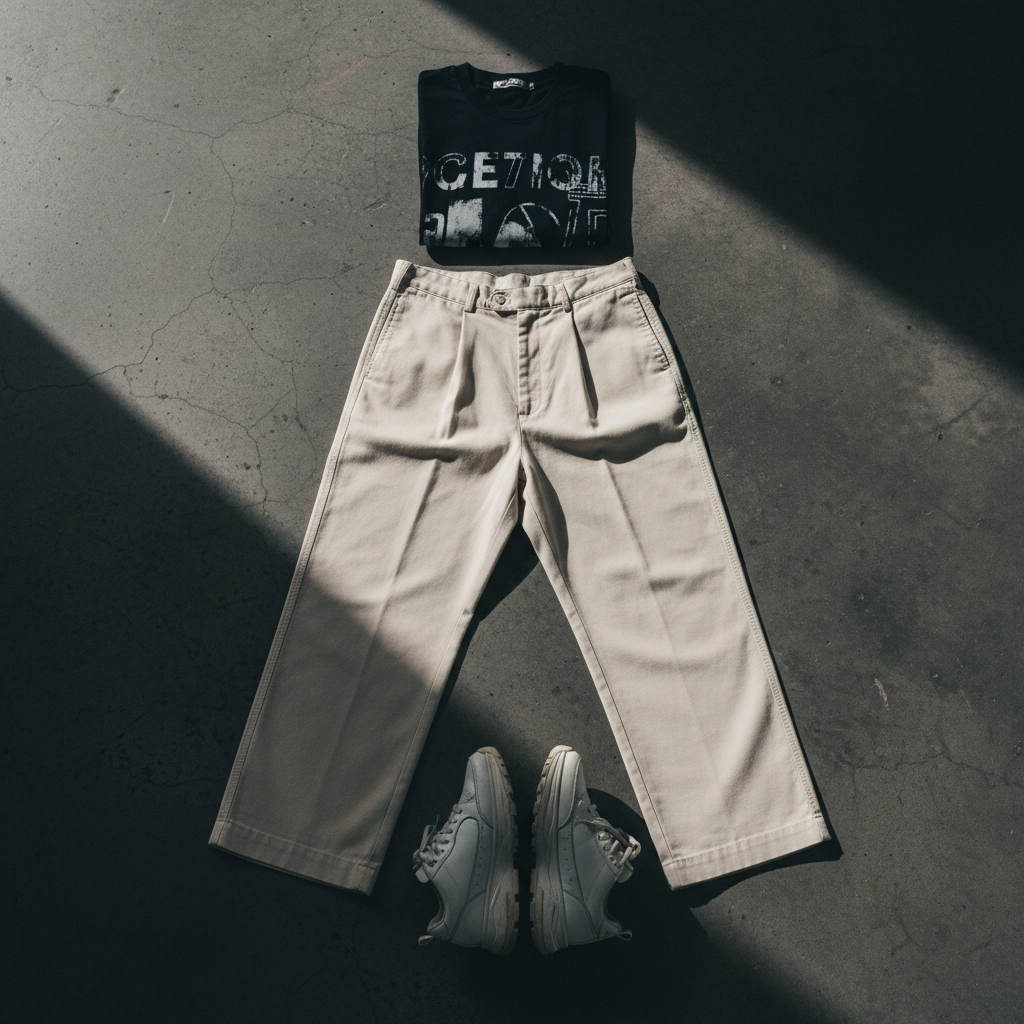 Adjustable Waist Straight-Leg Pants – Unisex