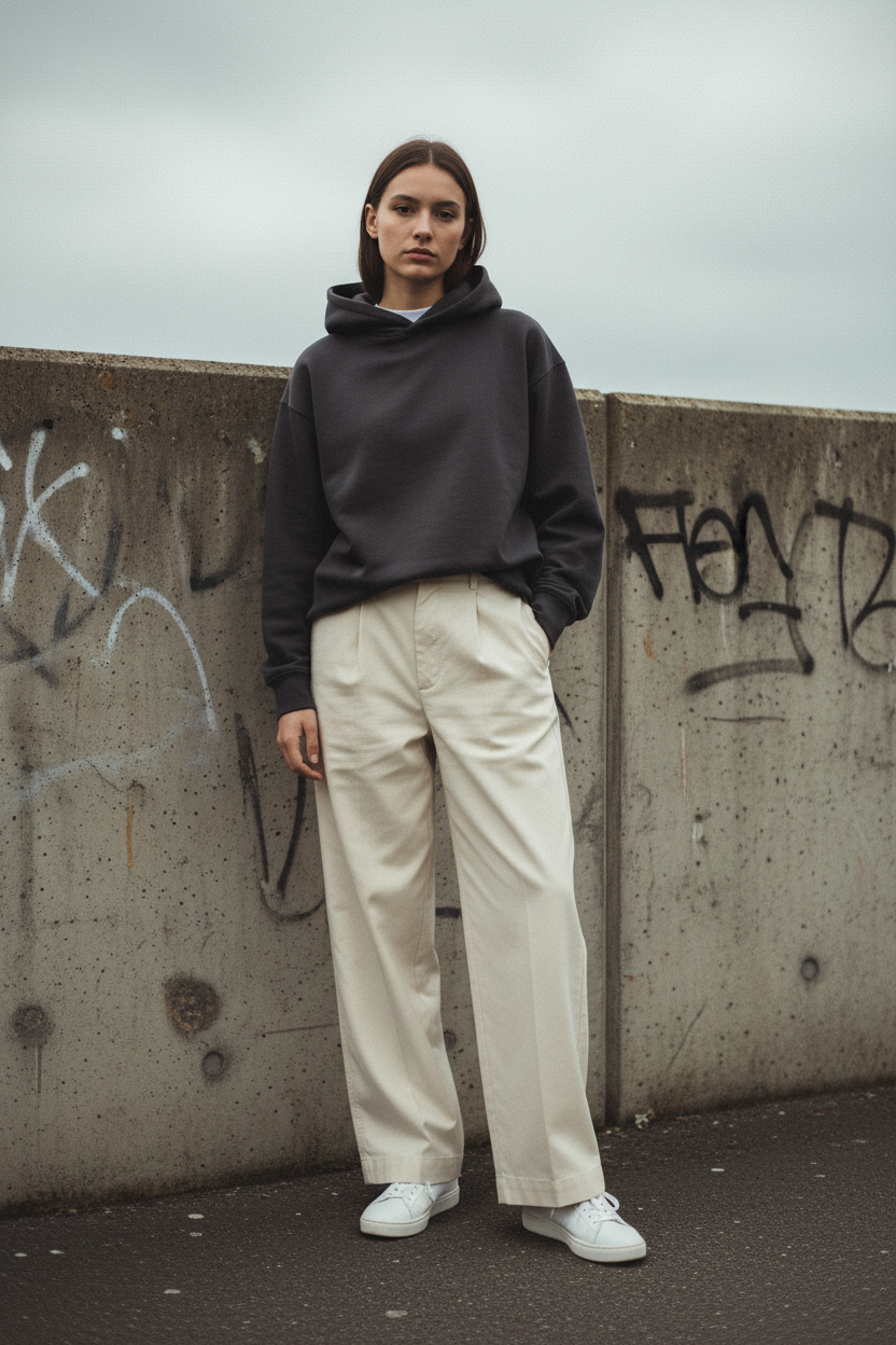 Adjustable Waist Straight-Leg Pants – Unisex