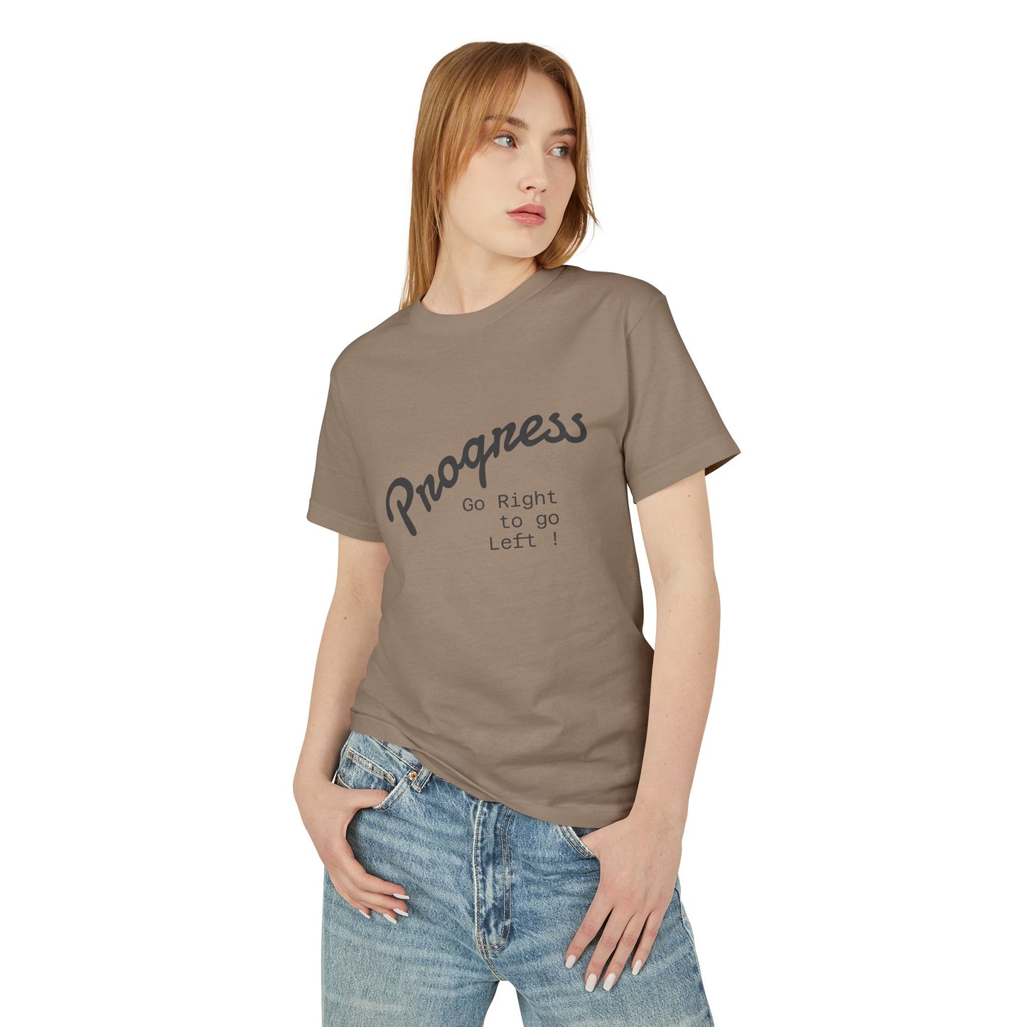 Funny Progress Tee - Unisex Heavyweight Cotton Shirt for Positive Vibes - Premium T-Shirt from Printify - Just $28! Shop now at Craftklart.store