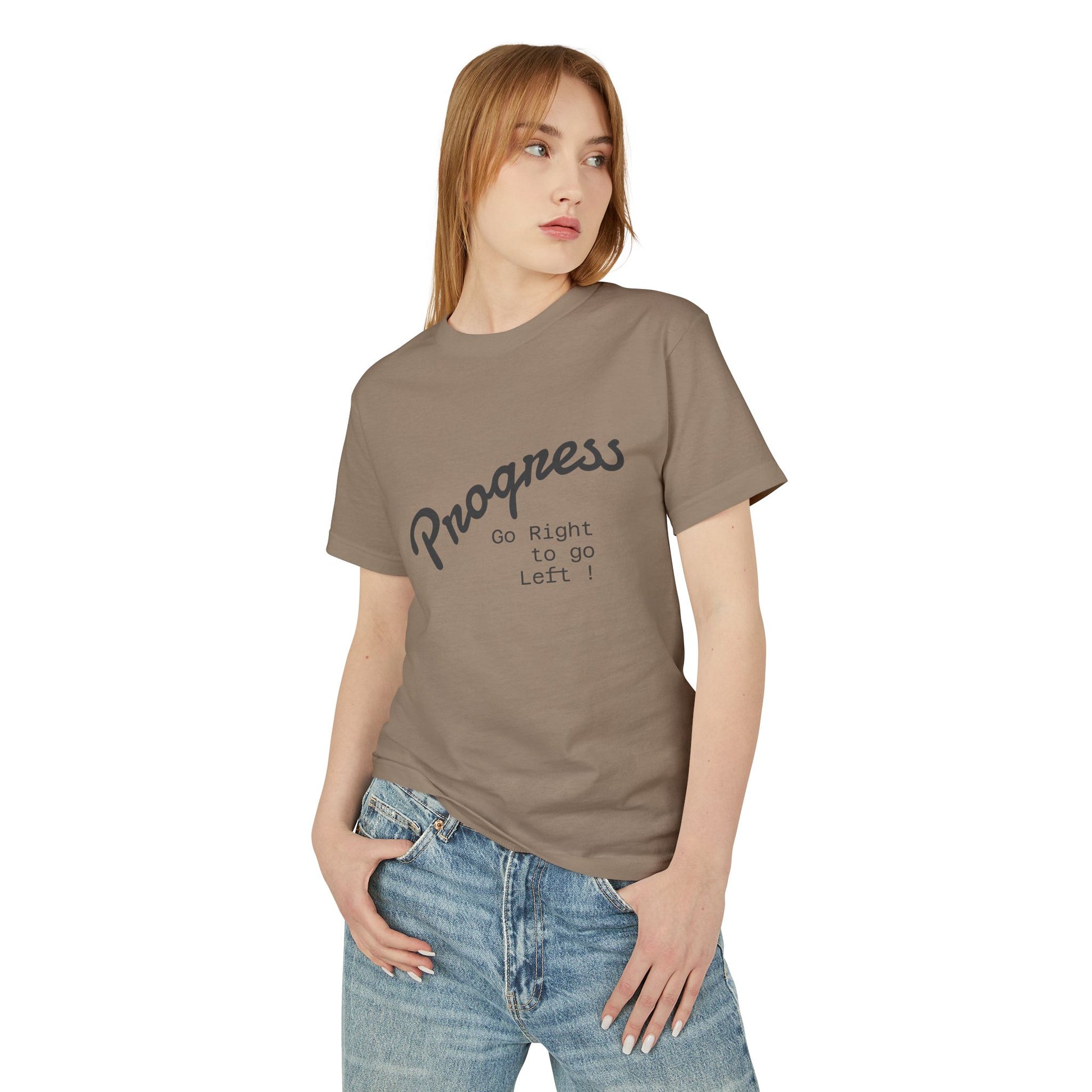 Funny Progress Tee - Unisex Heavyweight Cotton Shirt for Positive Vibes - Premium T-Shirt from Printify - Just $28! Shop now at Craftklart.store