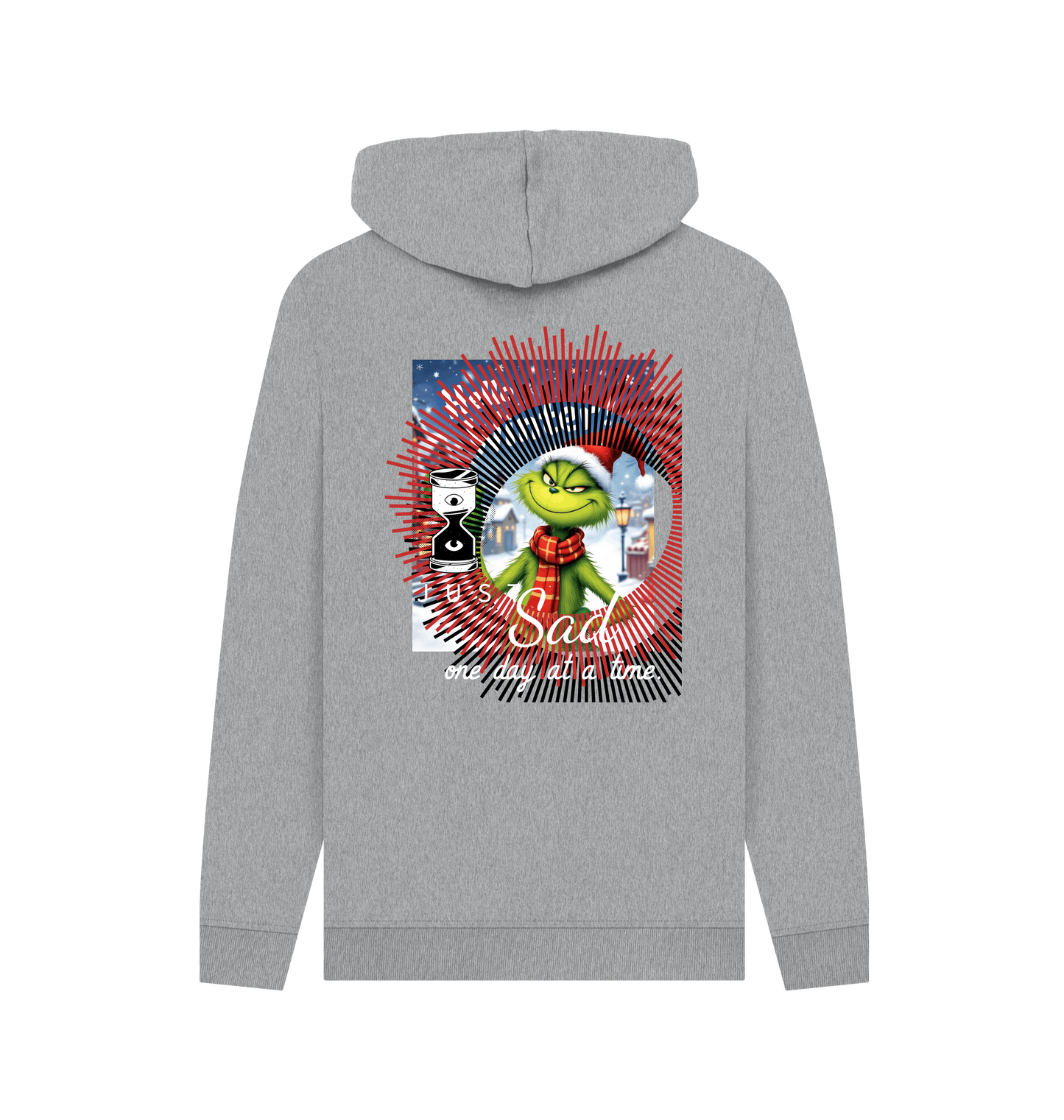 Light Heather Printed Hoody Back