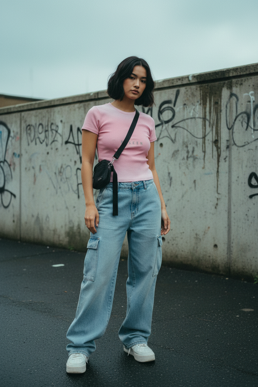 Sunfade Washed Crop Tee
