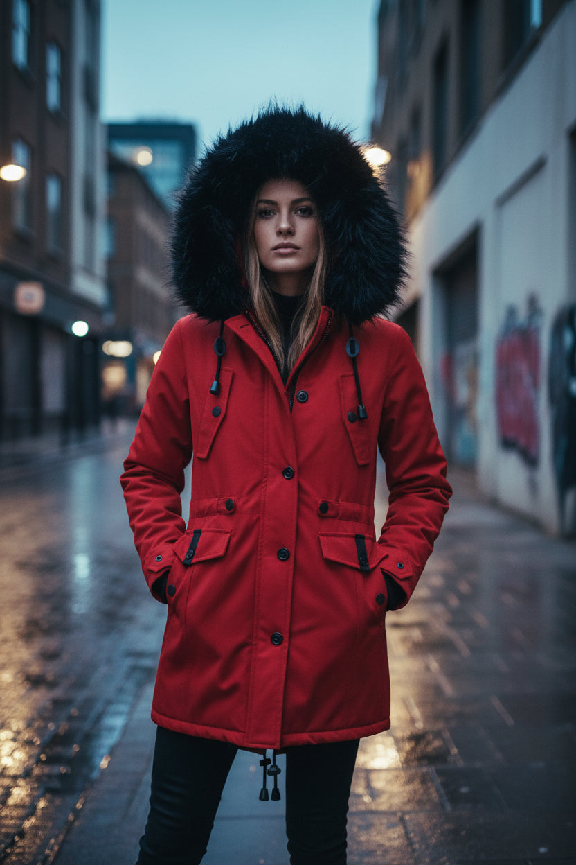 Women's Thickened Parka Jacket — Fur Collar Winter Coat