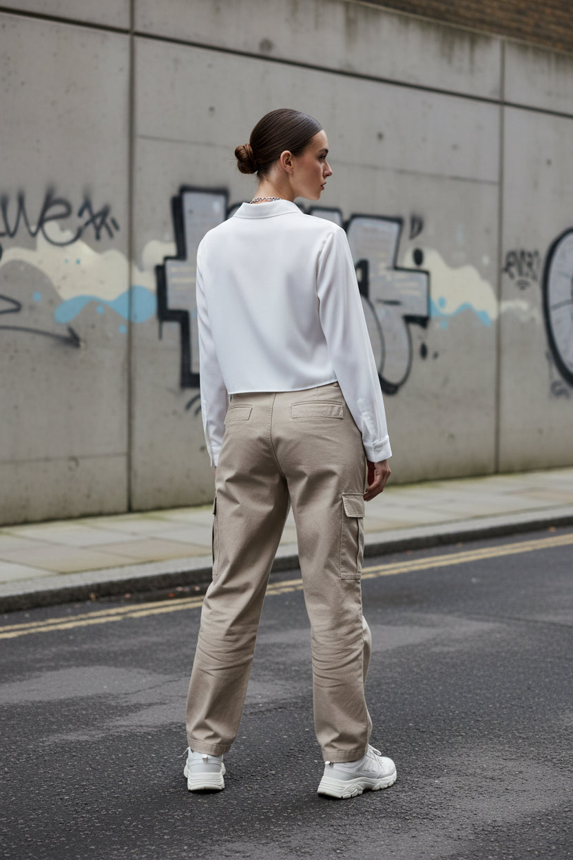 Polo Collar Long Sleeve Shirt — Clean Minimal Streetwear