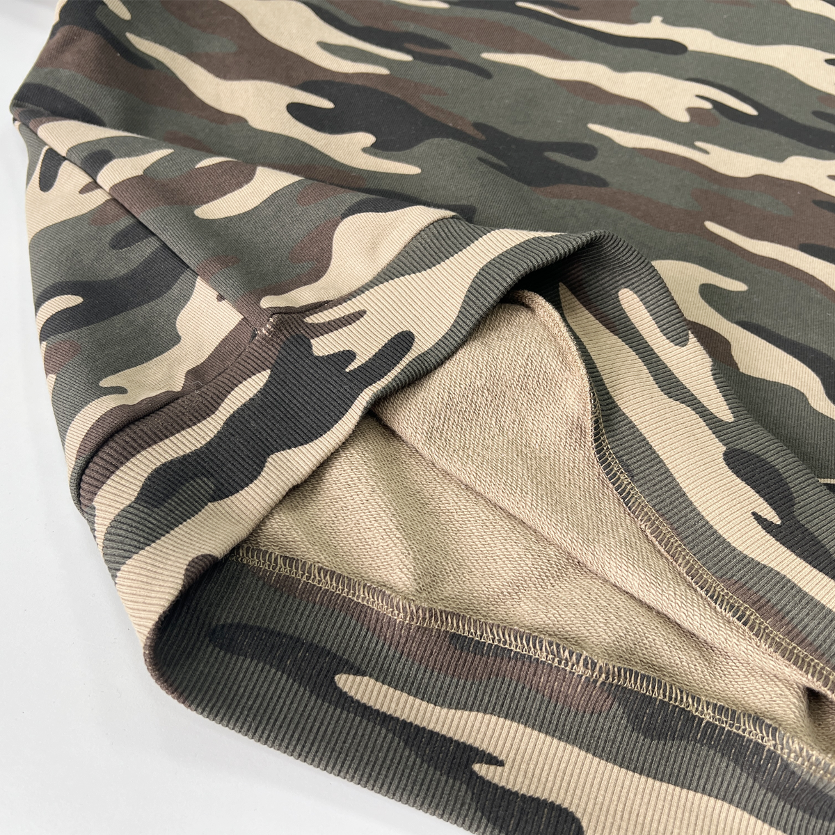 Camo Heavyweight Crewneck — 420GSM Oversized Sweatshirt