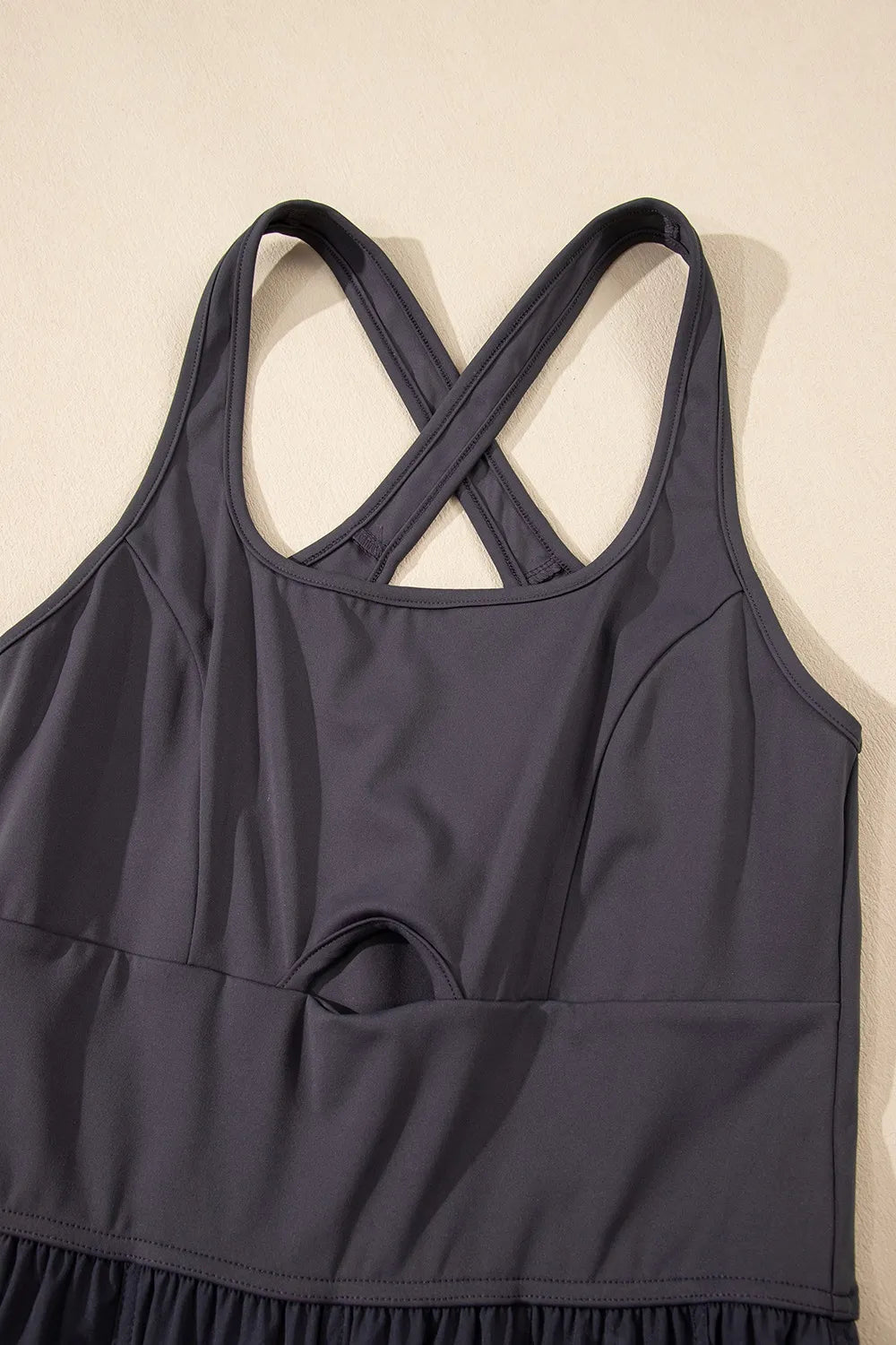 Cutout Square Neck Wide Strap Active Jumpsuit - Premium Activewear from Trendsi - Just $29.96! Shop now at Craftklart.store