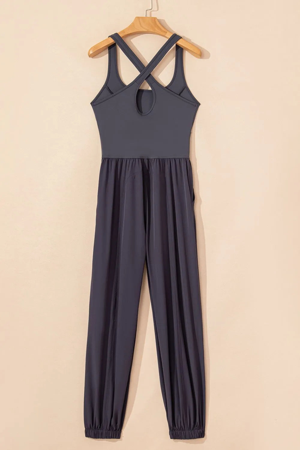Cutout Square Neck Wide Strap Active Jumpsuit - Premium Activewear from Trendsi - Just $29.96! Shop now at Craftklart.store
