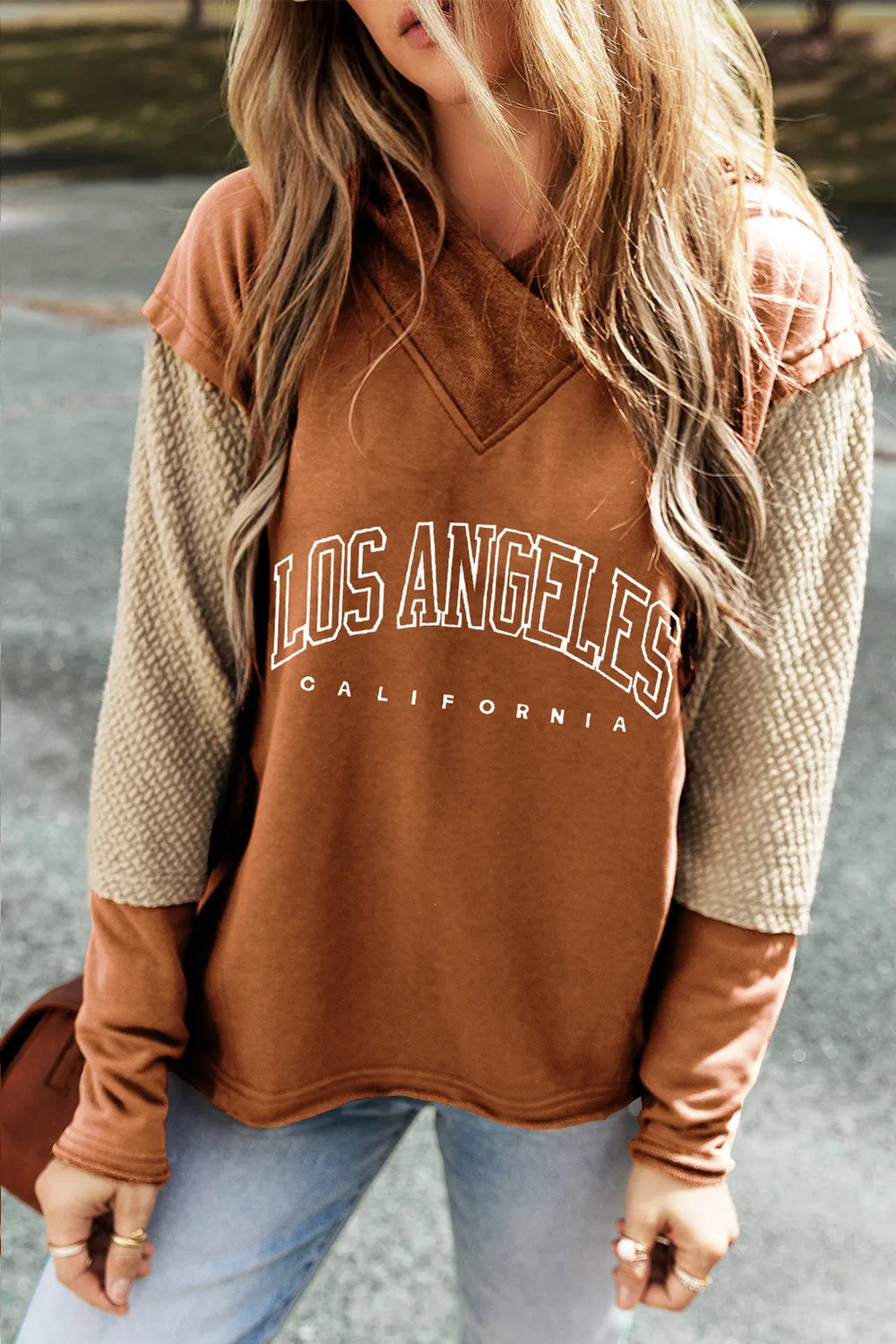 Letter Graphic Long Sleeve Hoodie - Premium Hoodie from Trendsi - Just $34.45! Shop now at Craftklart.store