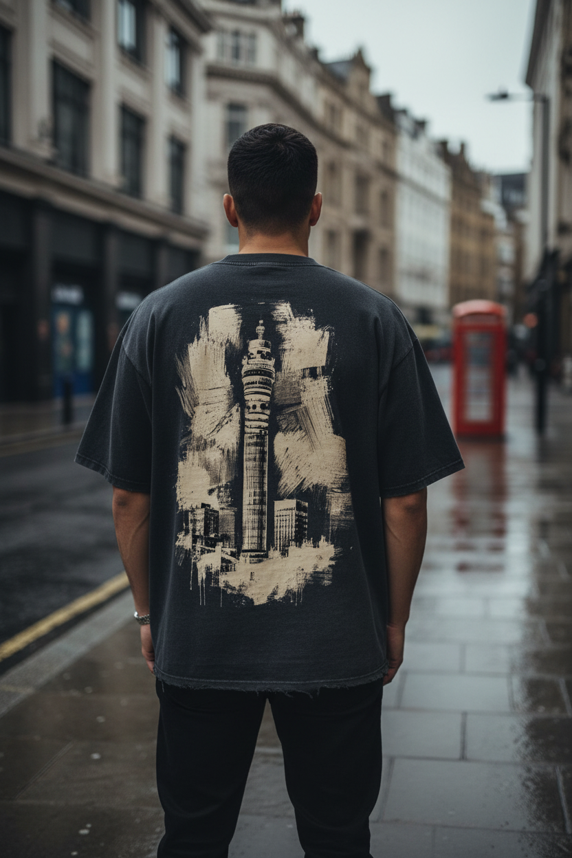 Vintage Wash Boxy Tee — Distressed Hem