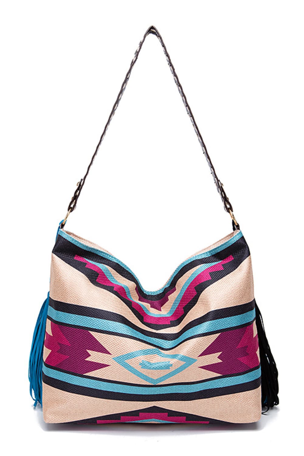Geometric Canvas Tote Bag - Premium Crossbody Bag from Trendsi - Just $29.75! Shop now at Craftklart.store