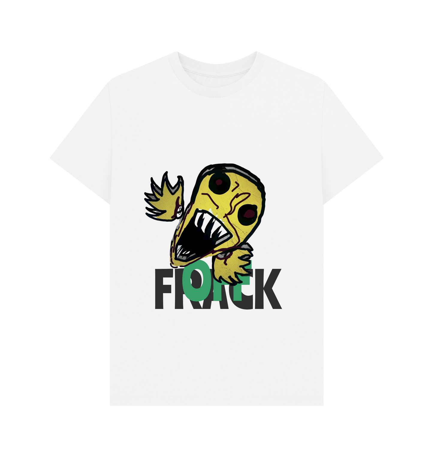 White Printed T-shirt Front