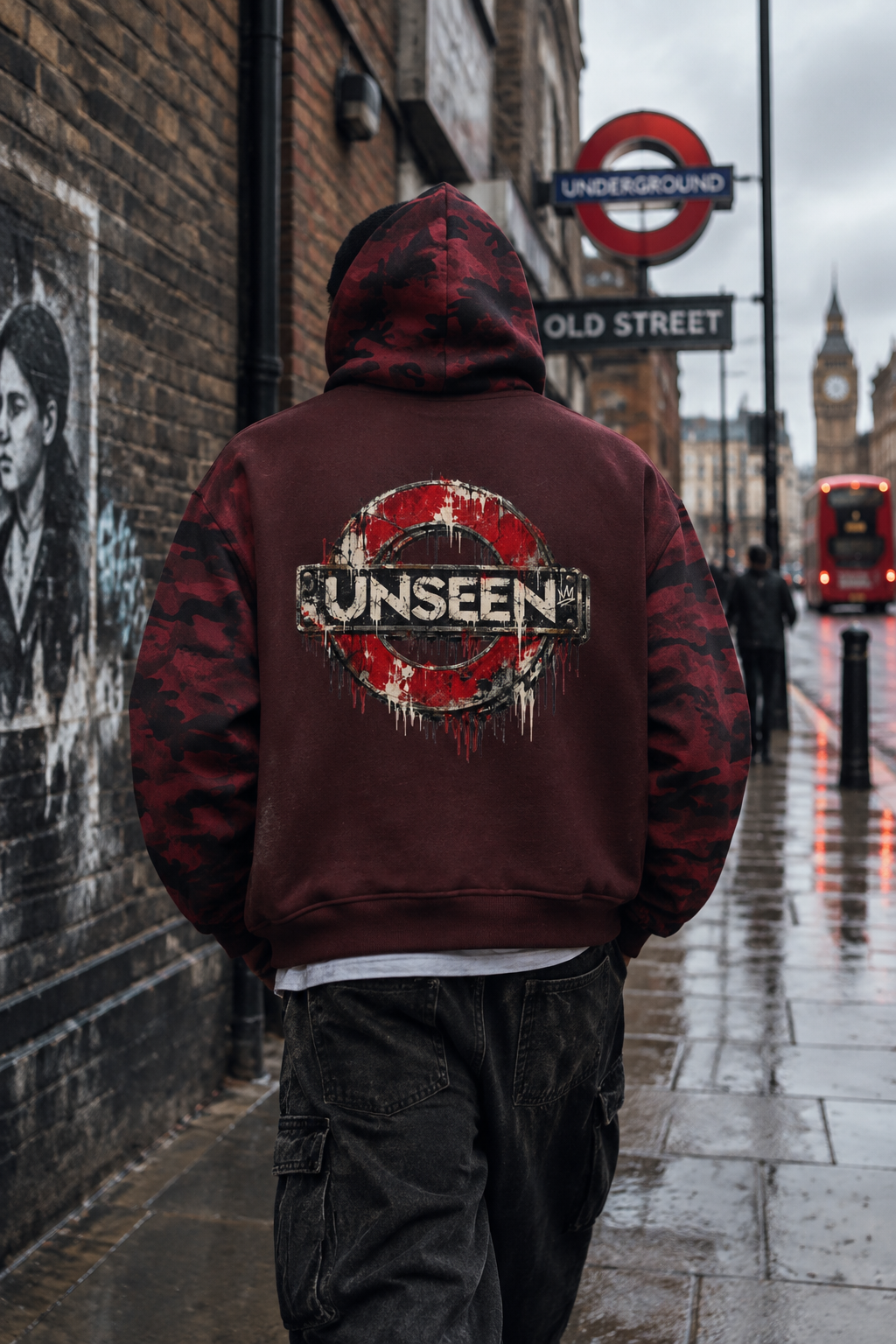 Underground Camo Full Zip Boxy Hoodie