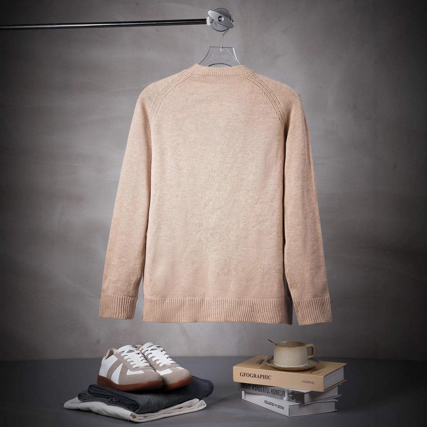 Classic V-Neck Button Up Knit Cardigan