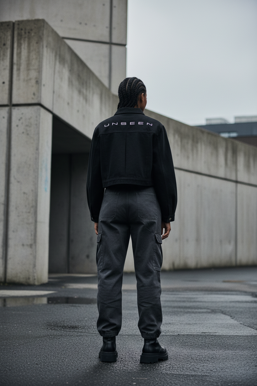 Crop Denim Jacket — Women's Slim-Fit Streetwear Essential