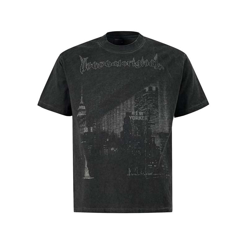Craftklart Distressed Graphic Tee — Washed American Retro