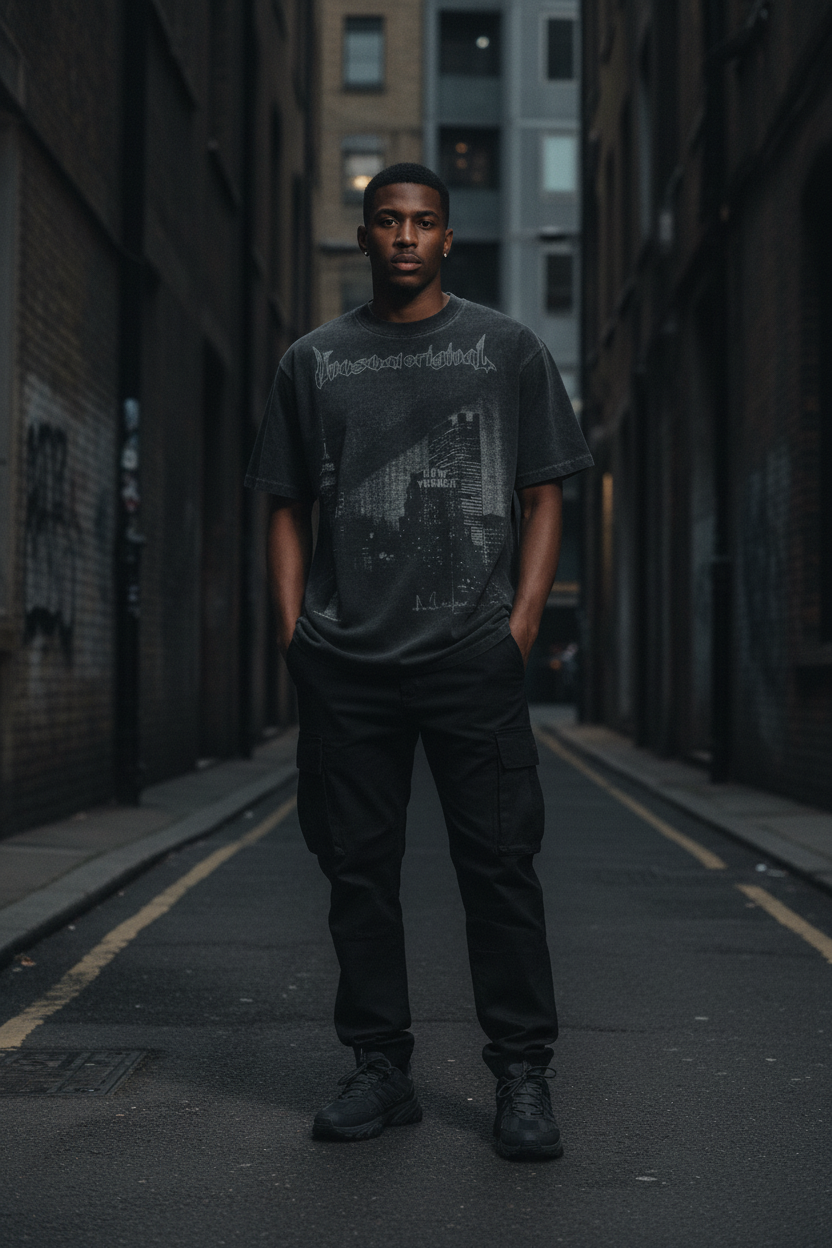 Craftklart Distressed Graphic Tee — Washed American Retro