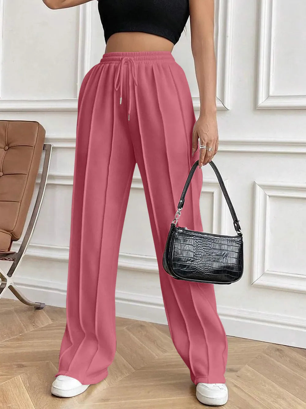 Drawstring Elastic Waist Pants with Pockets - Premium Pants from Trendsi - Just $26.74! Shop now at Craftklart.store