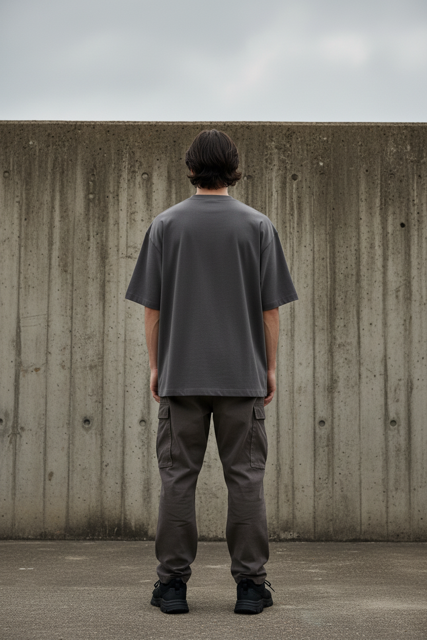Boxy Oversized Tee — Heavyweight Pure Cotton