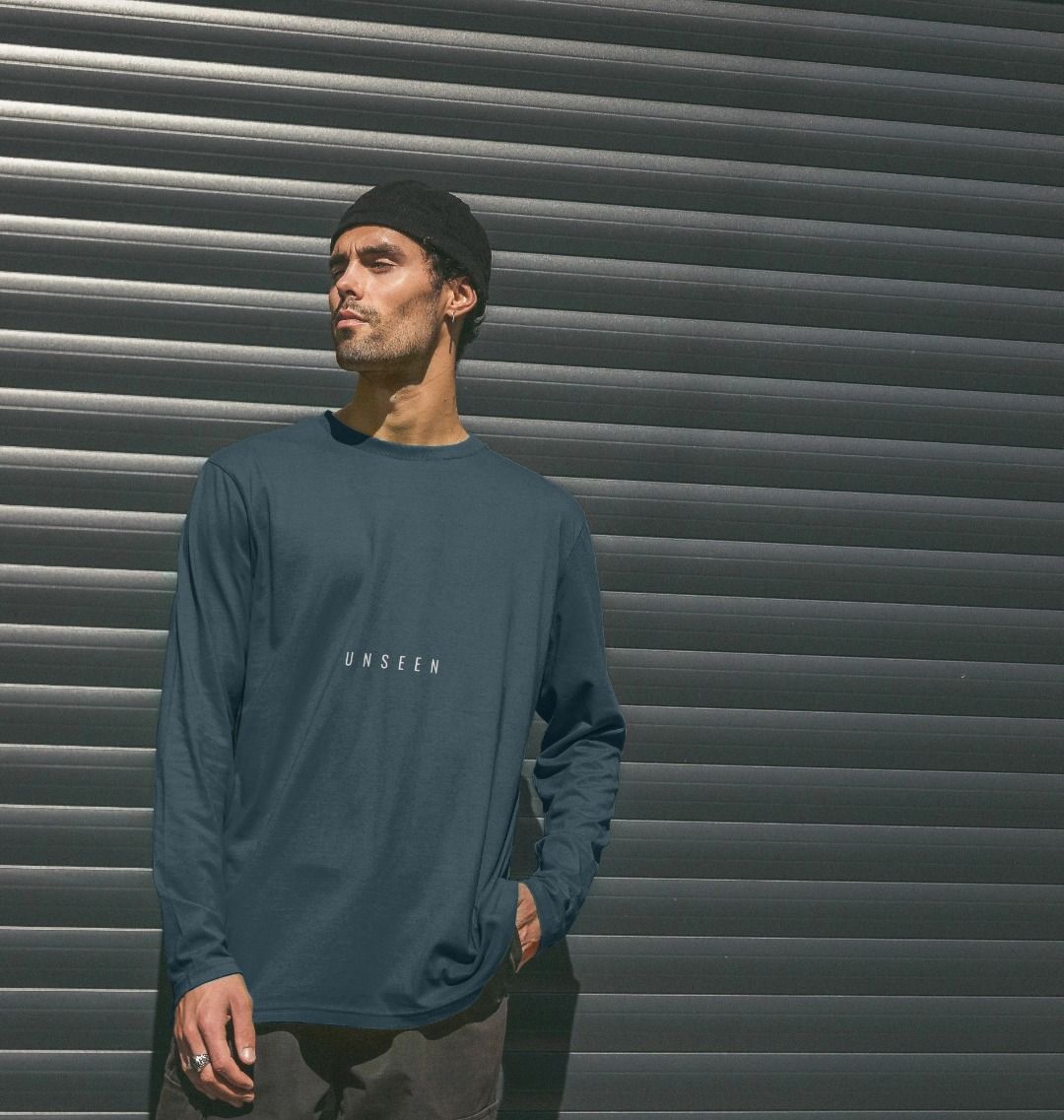 CKL Unseen Longsleeve printed T-shirt, minimal streetwear essential with graphic design, long sleeves, black color, casual style