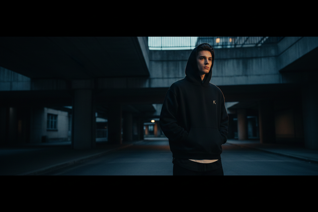Authority Heavyweight Oversized Hoodie — Black