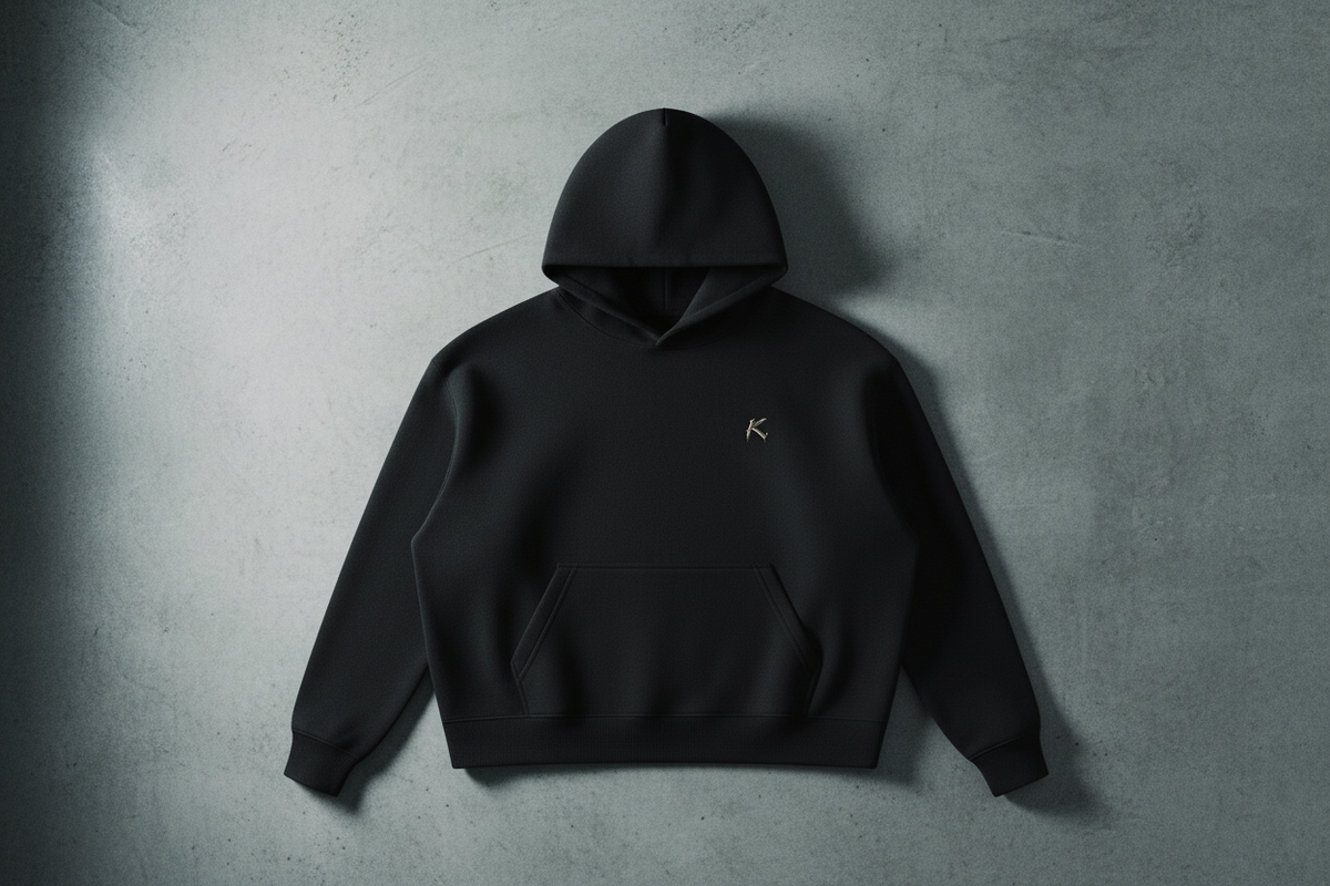 Authority Heavyweight Oversized Hoodie — Black