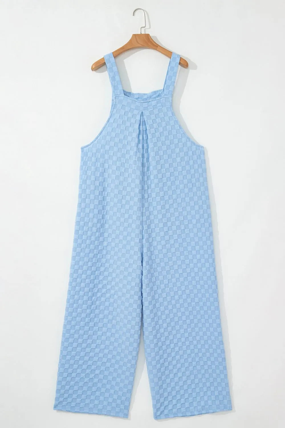 Checkered Pocketed Wide Leg Overalls - Premium Jumpsuit from Trendsi - Just $24.70! Shop now at Craftklart.store