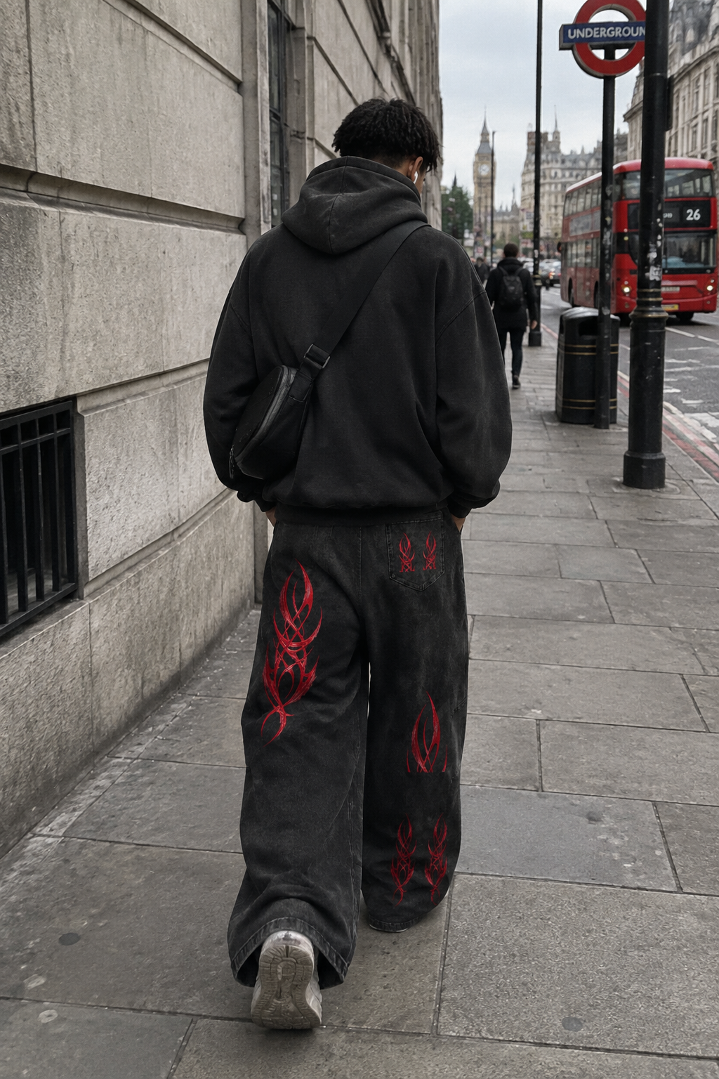 ODMPOD Snow Wash cotton drawstring pants with relaxed fit and visible waistband, showcasing soft fabric and casual style.