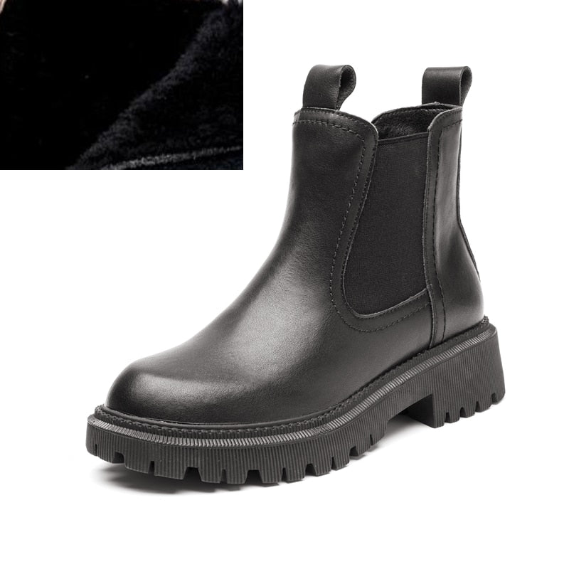 Chelsea Boots — Genuine Leather Ankle Boots for Women