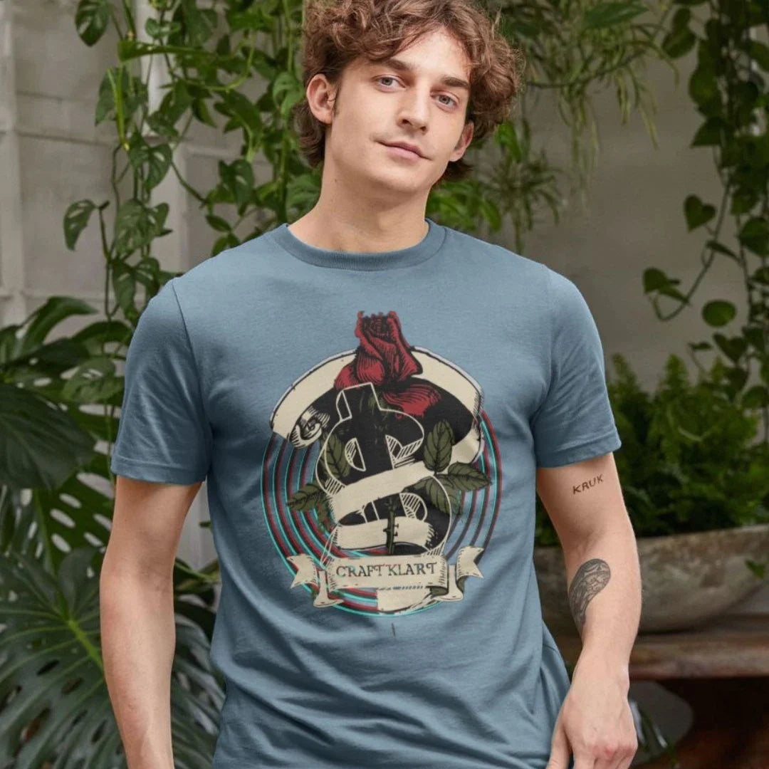 Men's Organic Cotton Craftklart T shirt - Rose - Premium T shirt from Craftklart.store - Just $22! Shop now at Craftklart.store