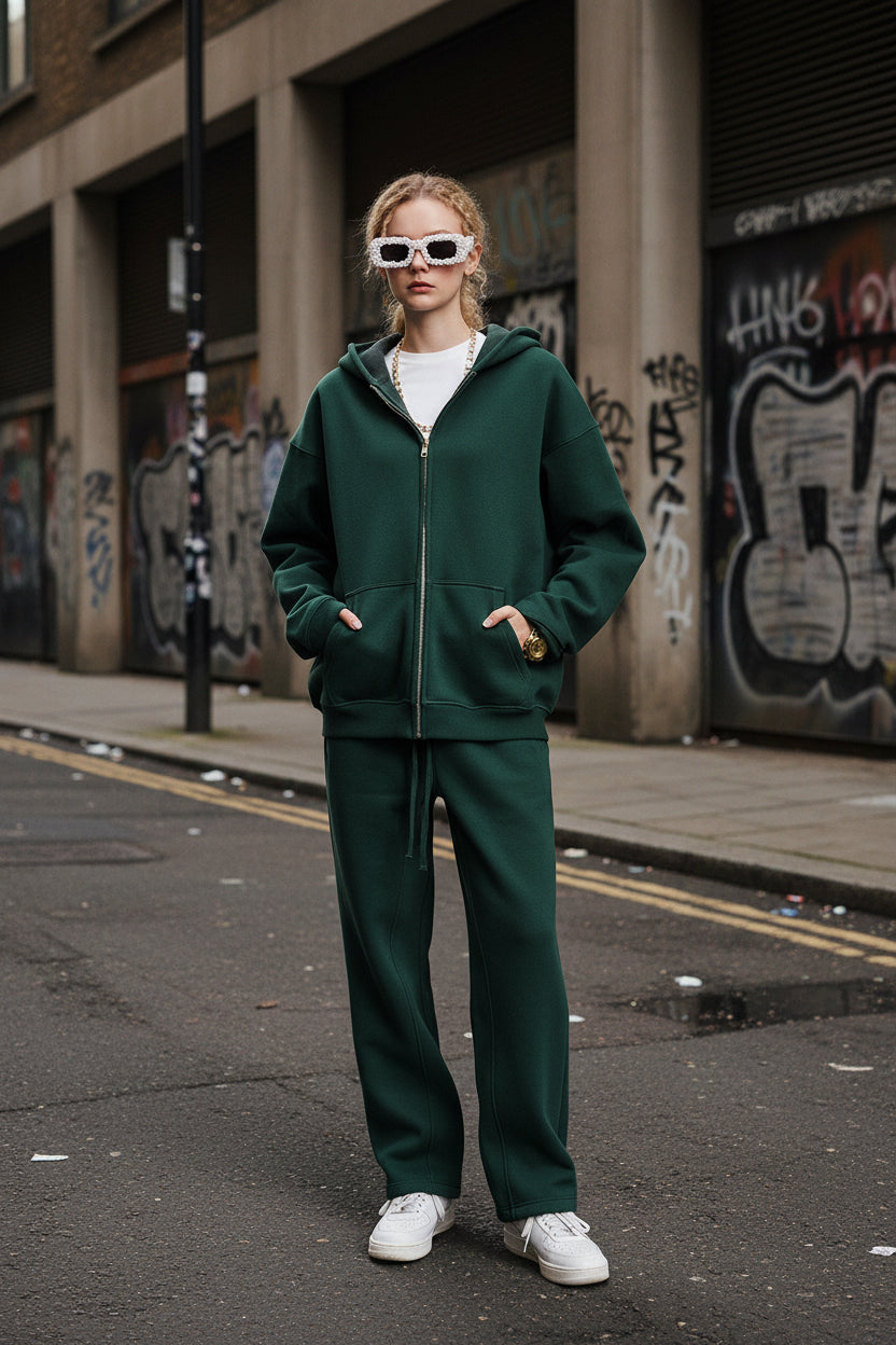 Quiet Form Zip Hoodie — 380GSM Fleece Oversized