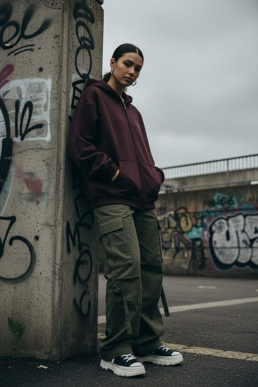 Quiet Form Zip Hoodie — 380GSM Fleece Oversized